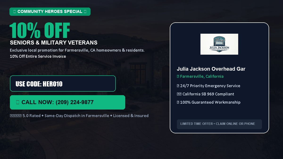 10% OFF Senior Citizens (65+) & Military / Veteran Community Discount in Farmersville, CA